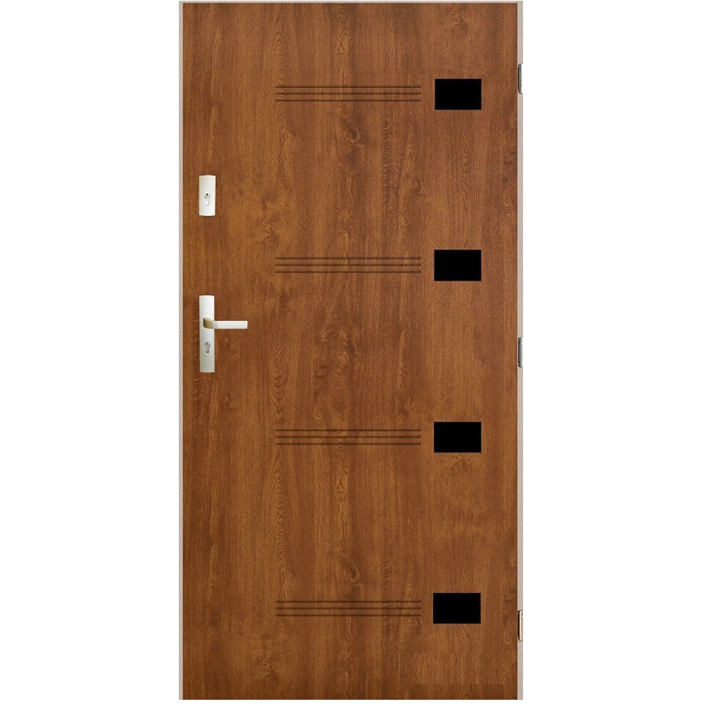 Eigangstür Stahl Haustür Außentür POL Dicke 72mm Epsilon 80, 90 Eiche